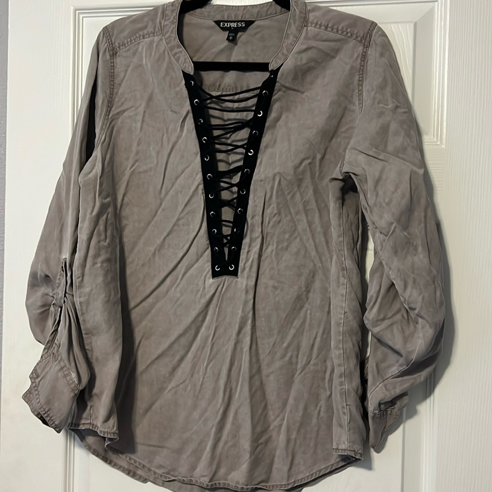 Express lace up tunic top